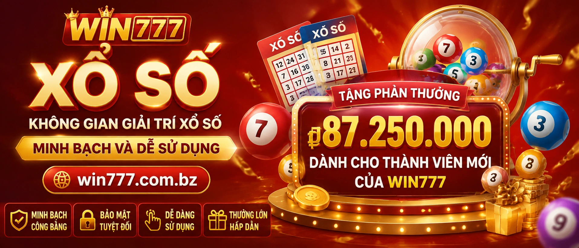 Giao diện mobile Xổ Số win777.com.bz
